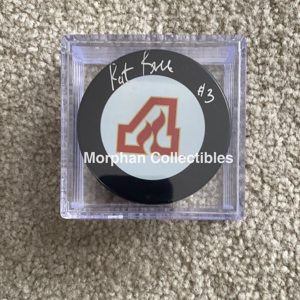 Pat Ribble - Autographed Atlanta Flames Puck