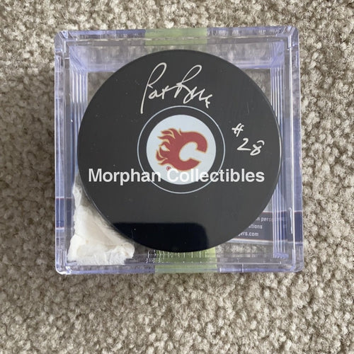 Pat Ribble - Autographed Calgary Flames Puck