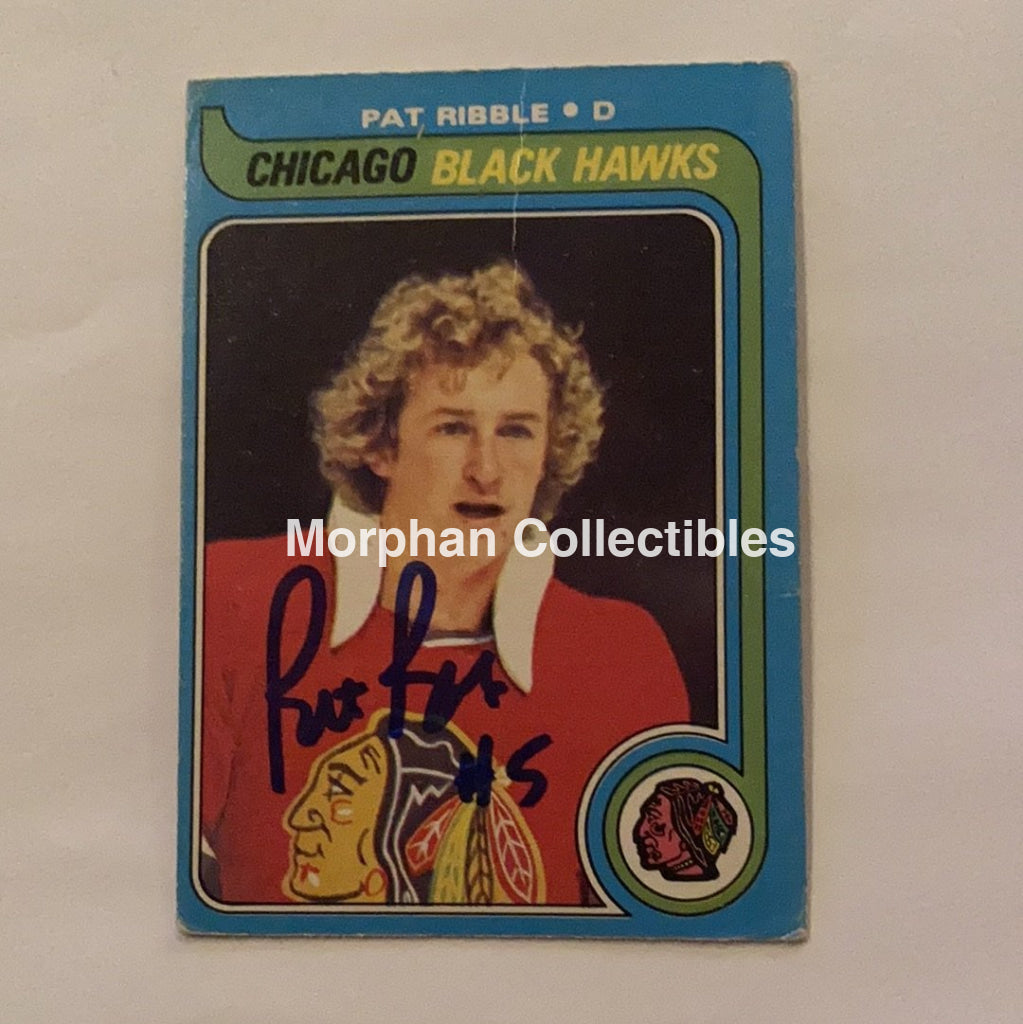 Pat Ribble - Autographed Card 1979-80 Opc Crease