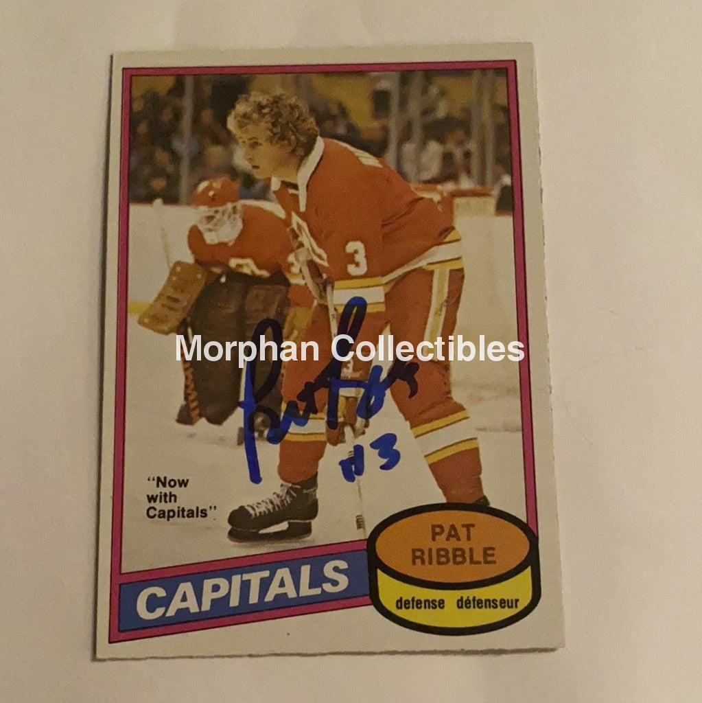 Pat Ribble - Autographed Card 1980-81 Opc