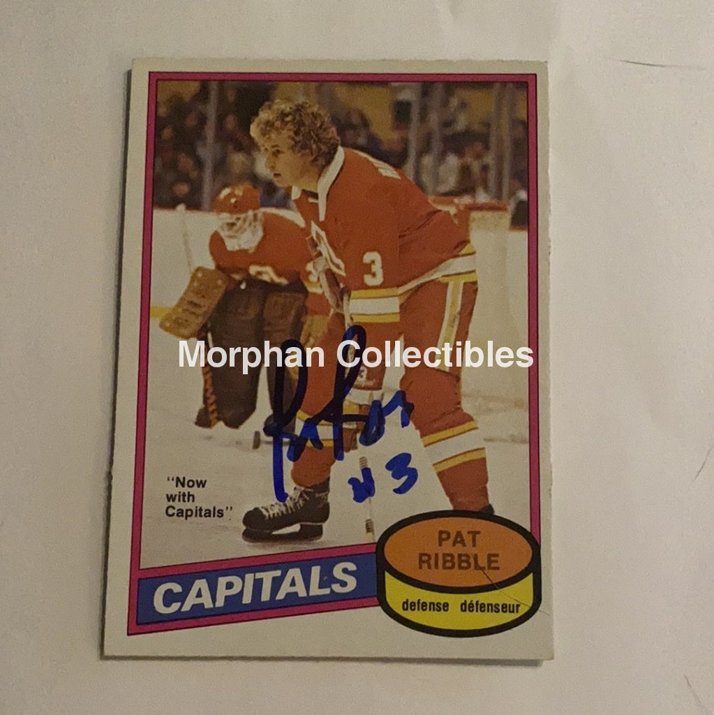 Pat Ribble - Autographed Card 1980-81 Opc