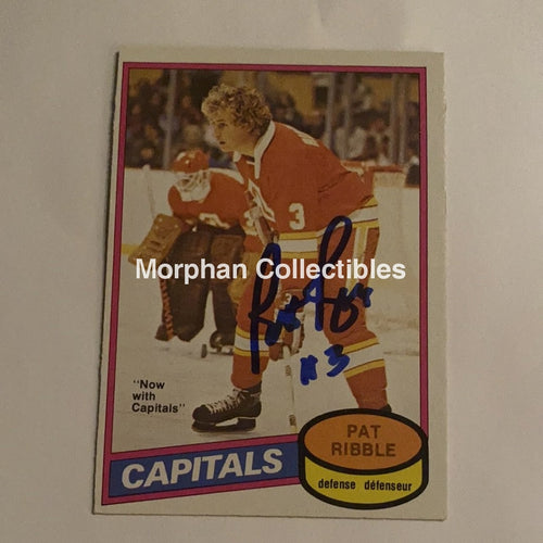 Pat Ribble - Autographed Card 1980-81 Opc