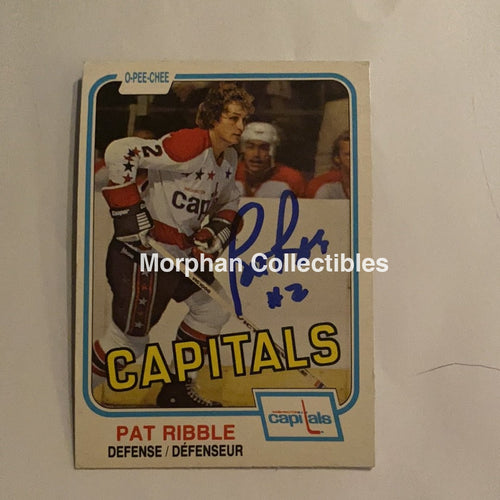 Pat Ribble - Autographed Card 1981-82 Opc