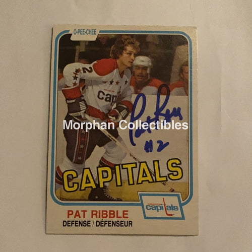 Pat Ribble - Autographed Card 1981-82 Opc