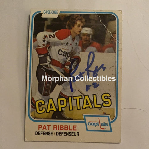 Pat Ribble - Autographed Card 1981-82 Opc Creases