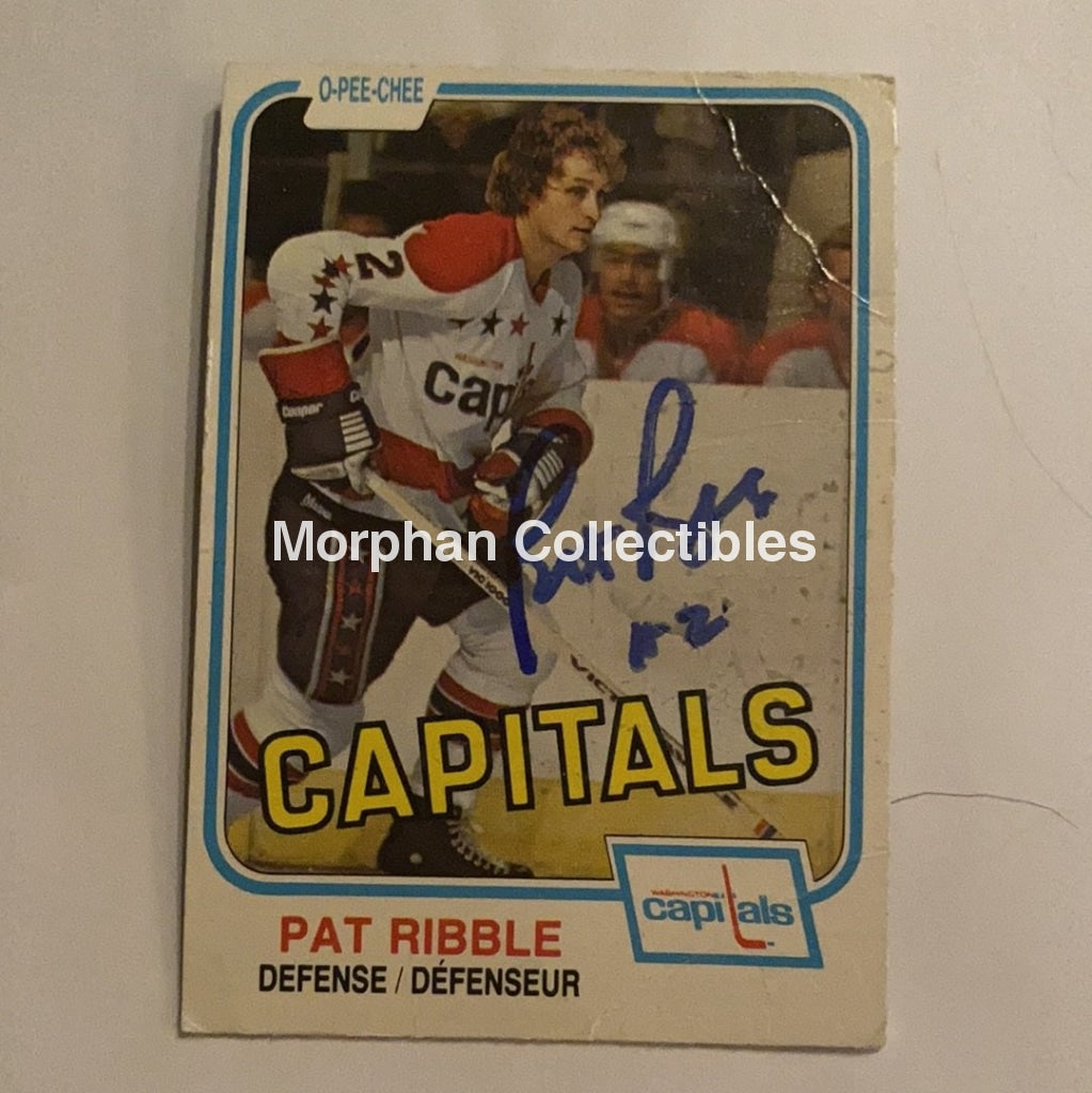 Pat Ribble - Autographed Card 1981-82 Opc Creases