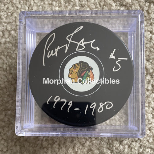Pat Ribble - Autographed Chicago Blackhawks Puck