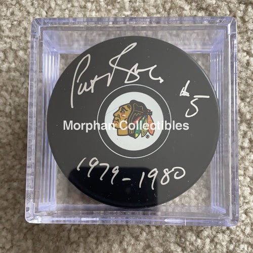 Pat Ribble - Autographed Chicago Blackhawks Puck