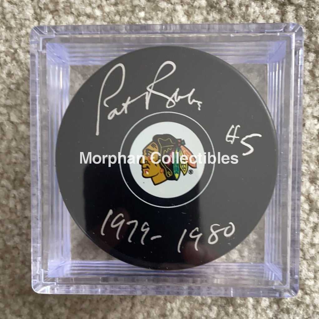 Pat Ribble - Autographed Chicago Blackhawks Puck