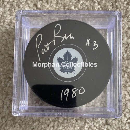 Pat Ribble - Autographed Toronto Maple Leafs Puck