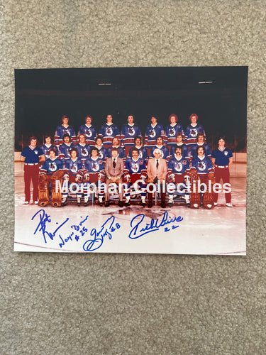 Pat Riggin and Rick Vaive - Autographed 8x10 Photo - Birmingham Bulls #2 Photo