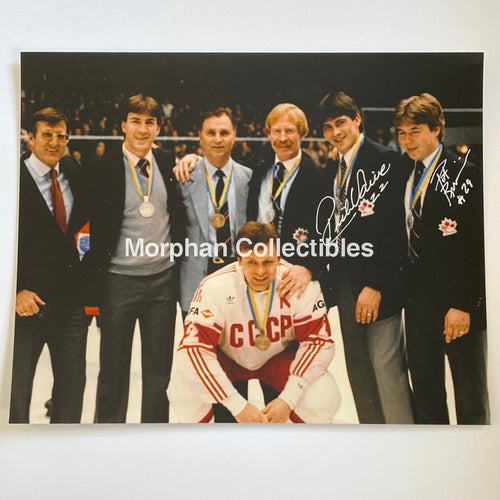 Pat Riggin And Rick Vaive - Autographed 8X10 Photo Team Canada