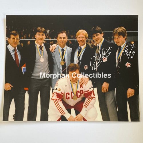 Pat Riggin And Rick Vaive - Autographed 8X10 Photo Team Canada