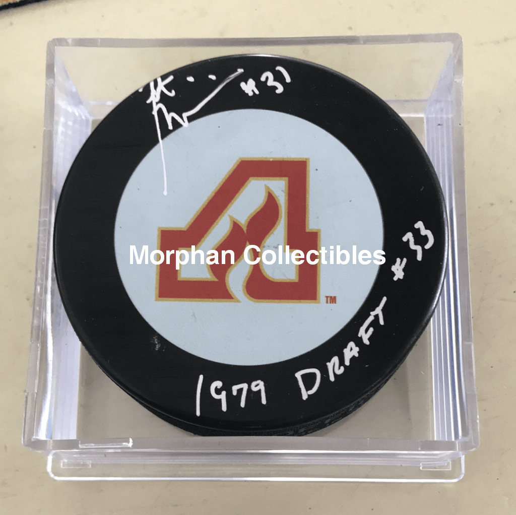 Pat Riggin- Autographed Atlanta Puck (1979 Draft)