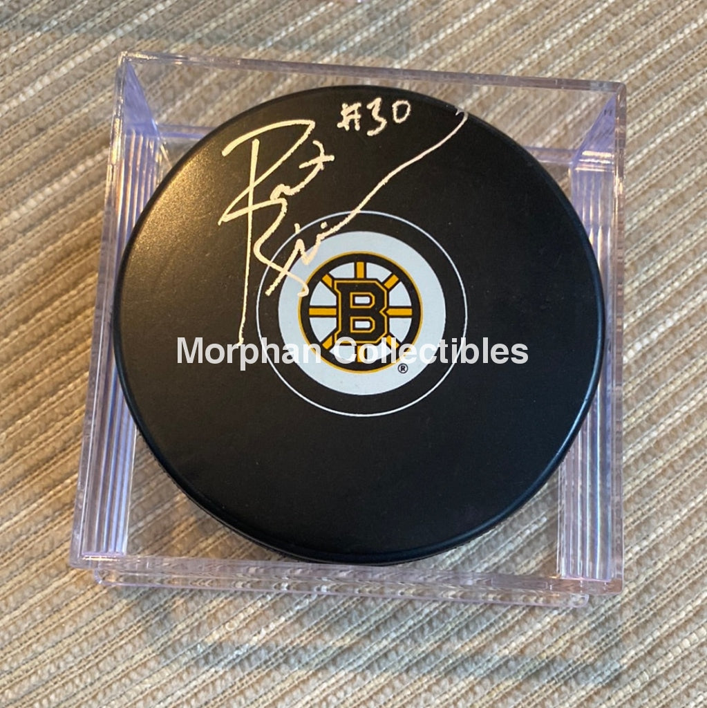 Pat Riggin- Autographed Boston Bruins Puck