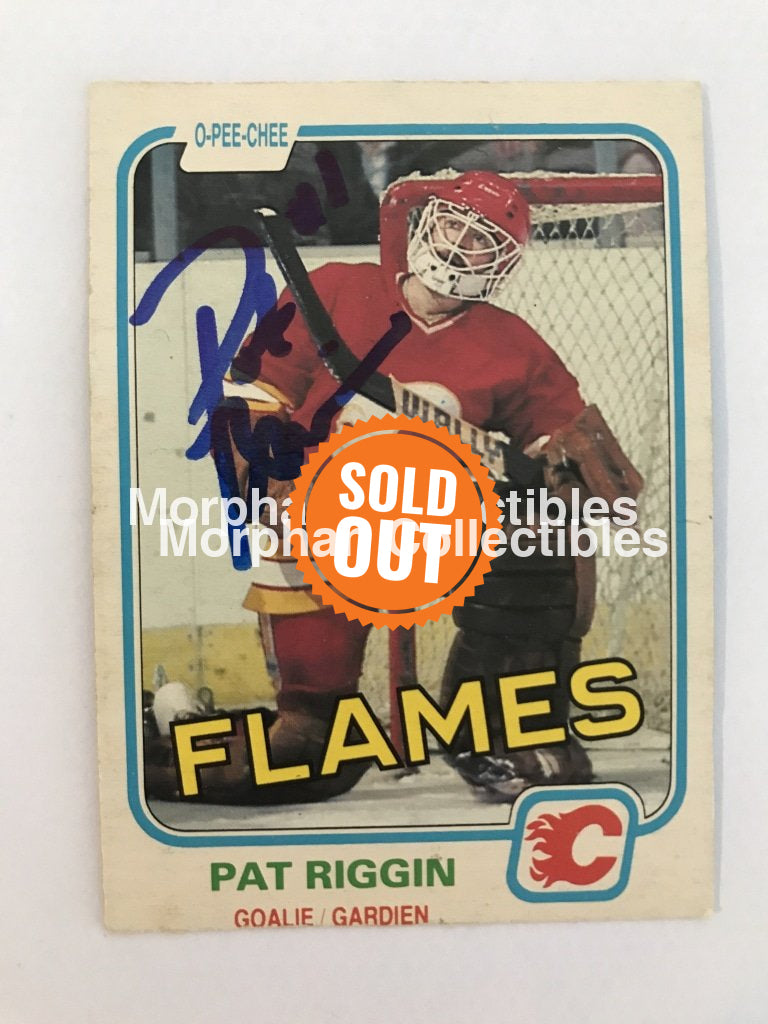 Pat Riggin - Opc And Topps Autographed Cards 1981/82 #1 Card