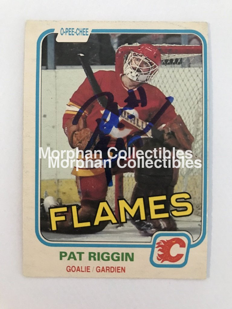 Pat Riggin - Opc And Topps Autographed Cards 1981/82 #3 Card