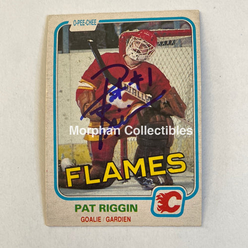 Pat Riggin - Autographed Card 1981/82 Opc