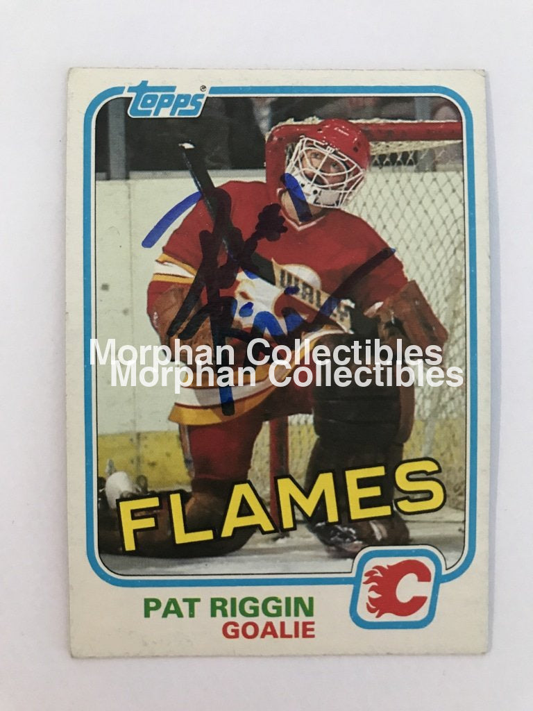 Pat Riggin - Opc And Topps Autographed Cards 1981/82 Card