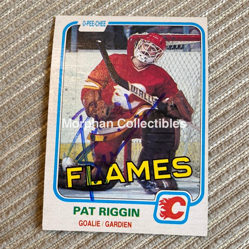 Pat Riggin - Autographed Card 1981/82 Opc