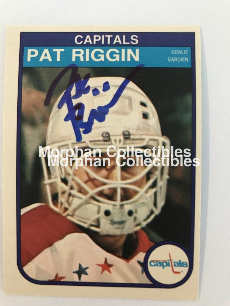 Pat Riggin - Opc And Topps Autographed Cards 1982/83 #3 Card