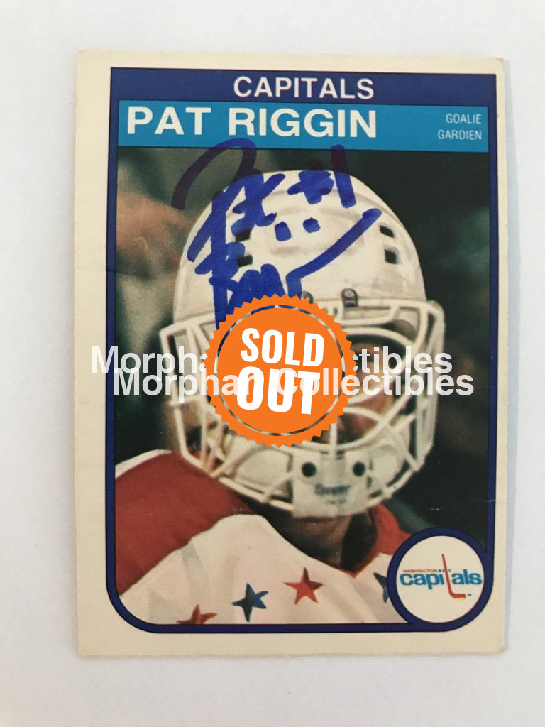 Pat Riggin - Opc And Topps Autographed Cards 1982/83 #6 Card