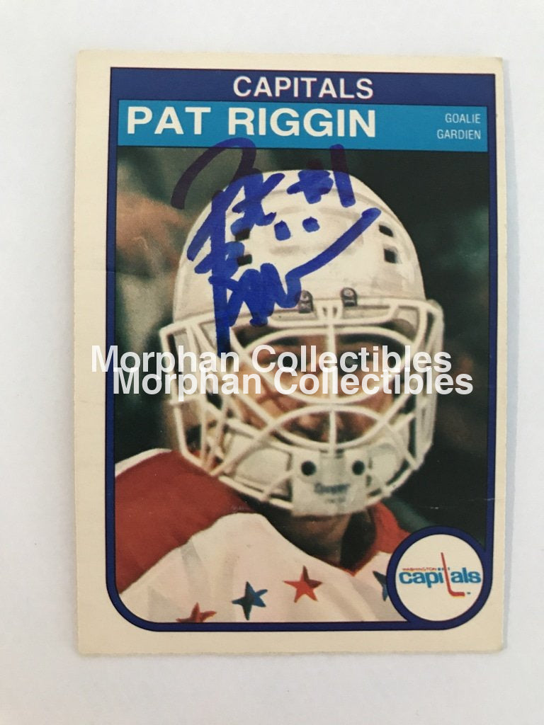 Pat Riggin - Opc And Topps Autographed Cards 1982/83 #6 Card