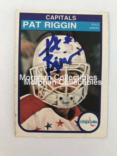 Pat Riggin - Opc And Topps Autographed Cards 1982/83 #7 Card