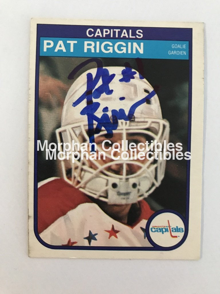 Pat Riggin - Opc And Topps Autographed Cards 1982/83 #7 Card