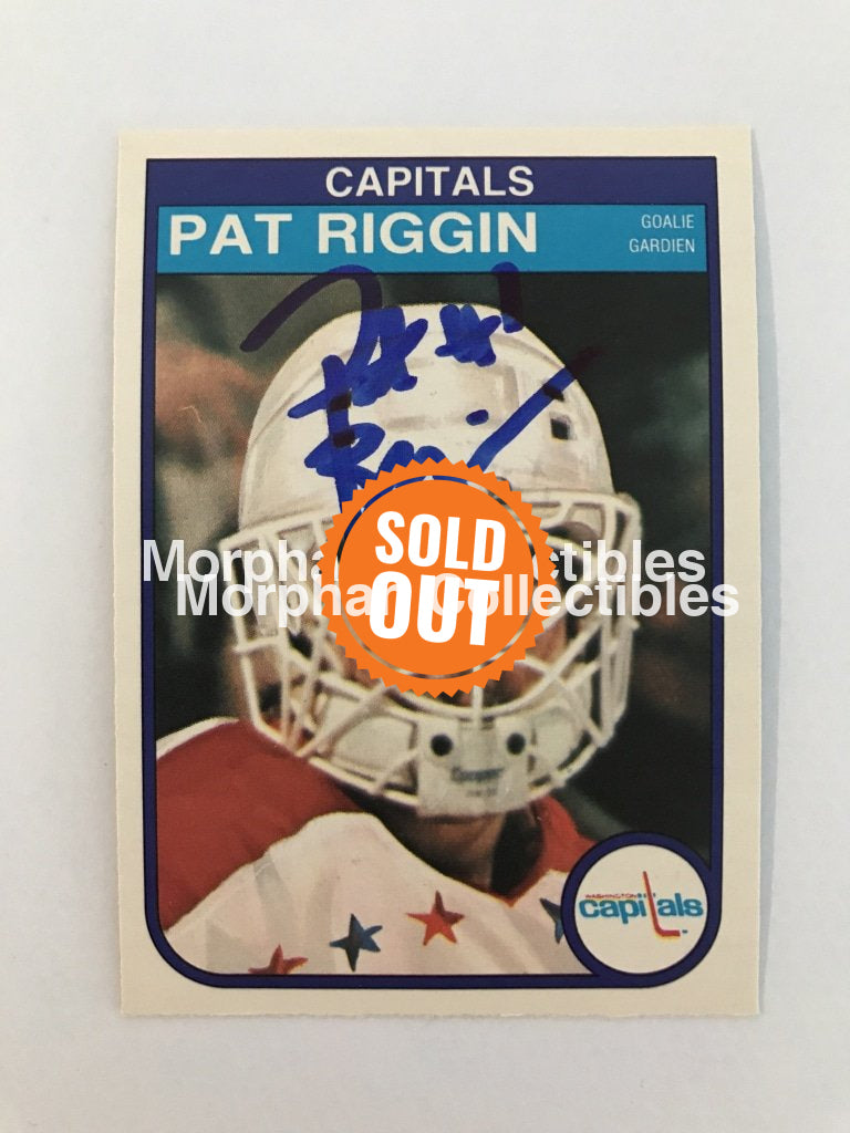 Pat Riggin - Opc And Topps Autographed Cards 1982/83 #8 Card