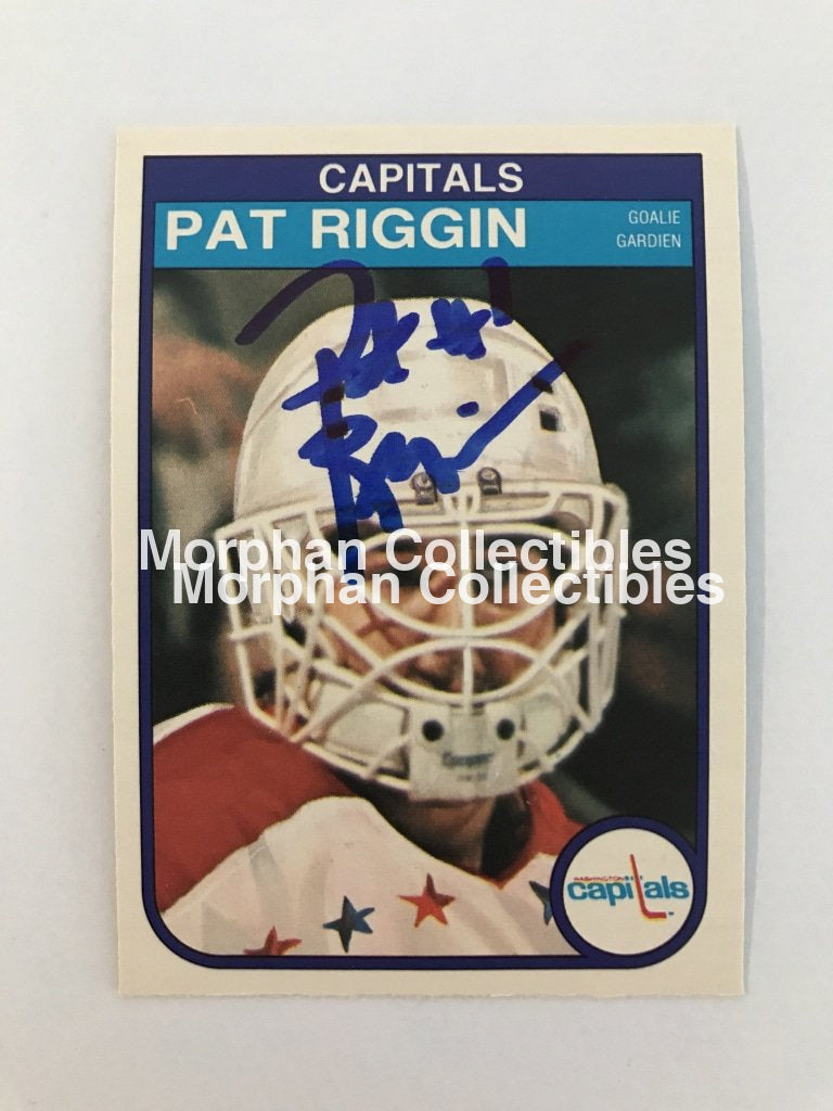 Pat Riggin - Opc And Topps Autographed Cards 1982/83 #8 Card