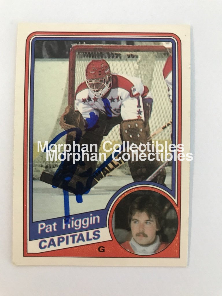 Pat Riggin - Opc And Topps Autographed Cards 1984/85 #4 Card