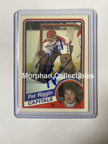 Pat Riggin - Autographed Card 1984/85 Opc #7