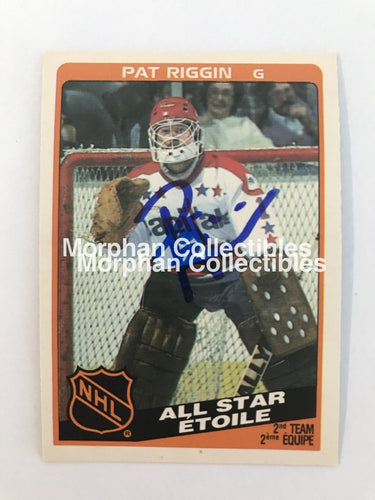 Pat Riggin - Opc And Topps Autographed Cards 1984/85 All Star #1 Card