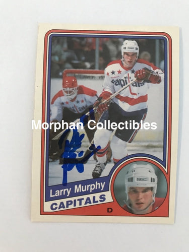 Pat Riggin - Opc And Topps Autographed Cards 1984/85 Larry Murphy Card