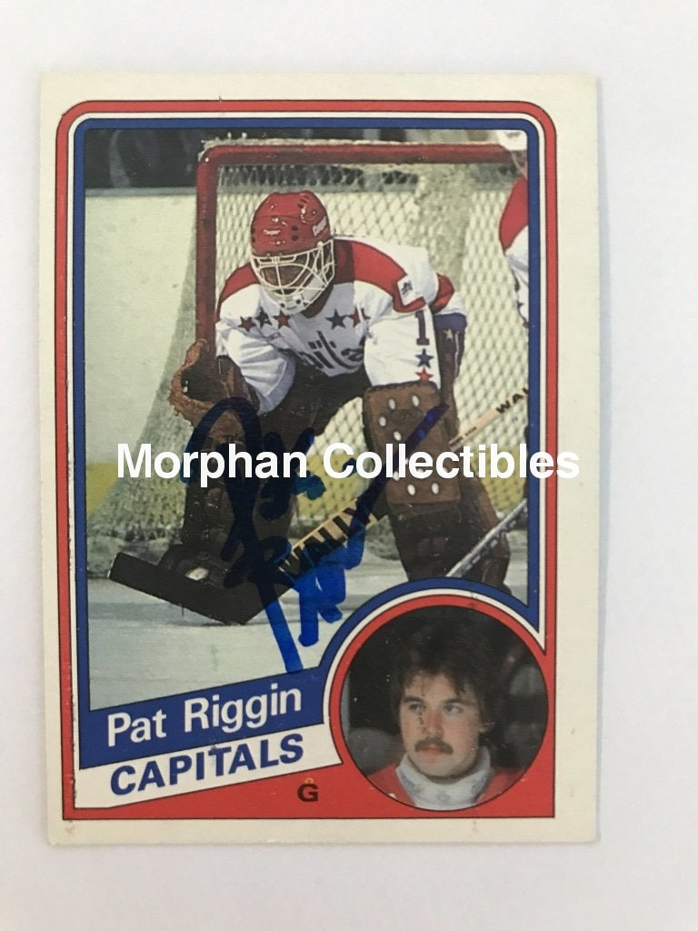 Pat Riggin - Opc And Topps Autographed Cards 1984/85 #7 Card