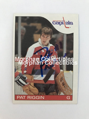 Pat Riggin - Opc And Topps Autographed Cards 1985/86 Card
