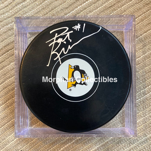 Pat Riggin- Autographed Pittsburg Penguins Puck