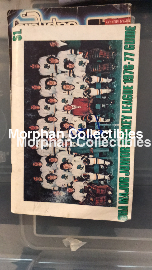Pat Riggin- Autographed Programs Oha 1976-77 Guide Photo