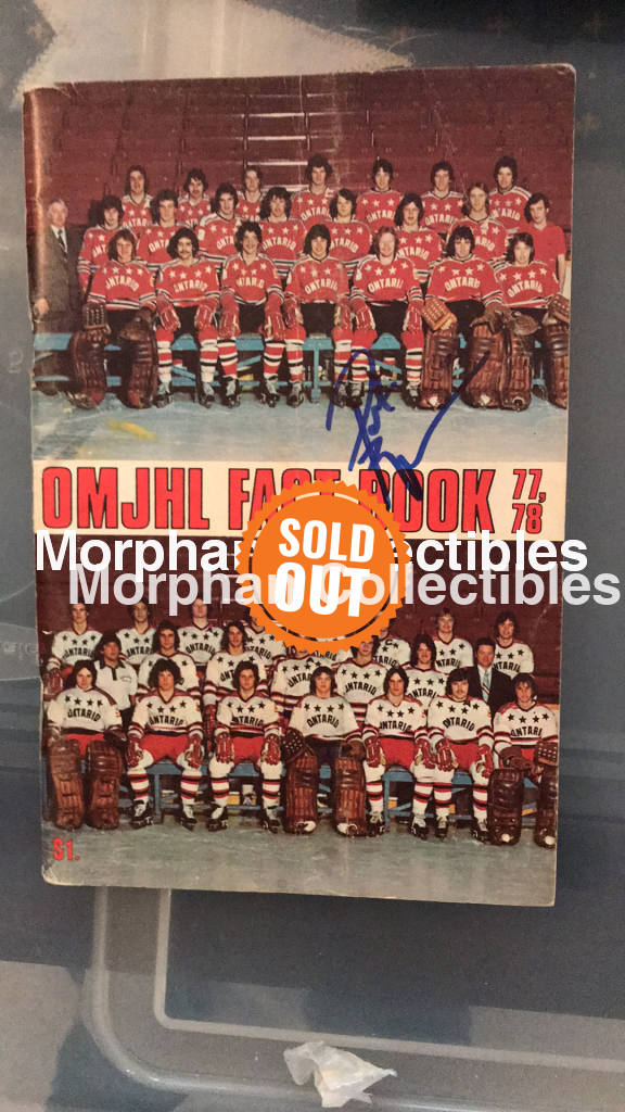 Pat Riggin- Autographed Programs Omjhl Fact Book 1977-78 Photo