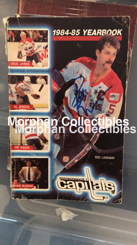 Pat Riggin- Autographed Programs Washington Capitals 1984-85 Yearbook Photo
