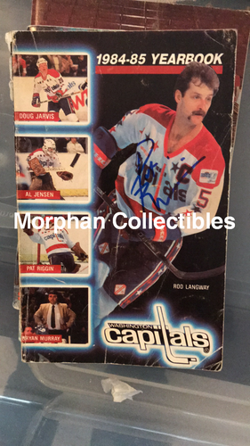 Pat Riggin- Autographed Programs Washington Capitals 1984-85 Yearbook Photo