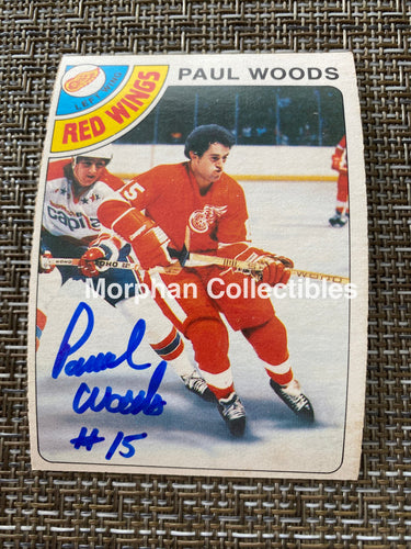 Paul Woods - Autographed Card 1978/79 Opc