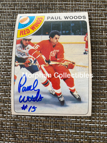 Paul Woods - Autographed Card 1978/79 Opc