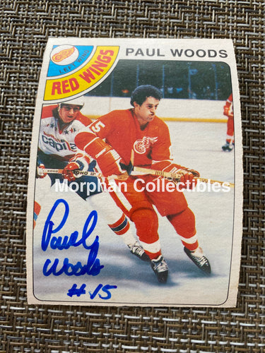 Paul Woods - Autographed Card 1978/79 Opc