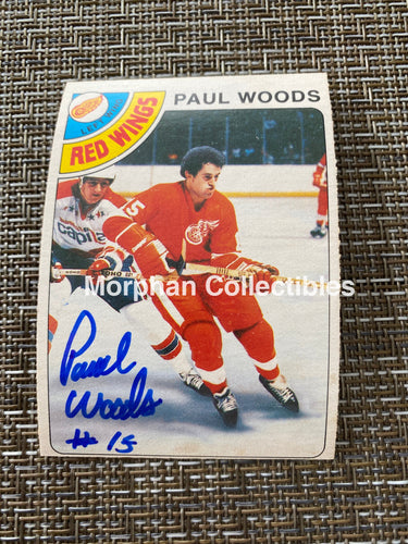 Paul Woods - Autographed Card 1978/79 Opc