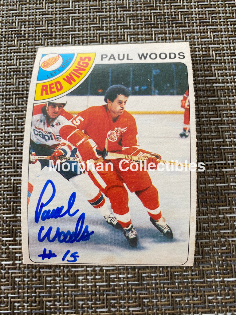 Paul Woods - Autographed Card 1978/79 Opc