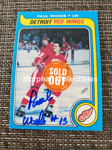 Paul Woods - Autographed Card 1979/80 Opc