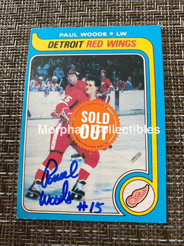 Paul Woods - Autographed Card 1979/80 Opc