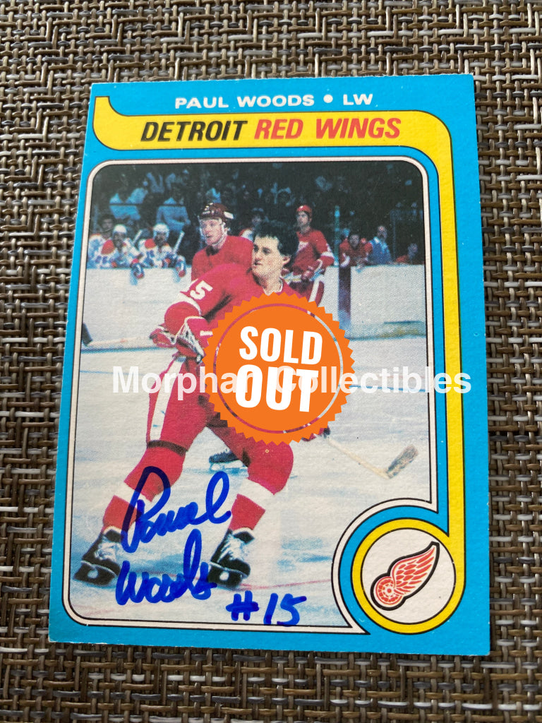 Paul Woods - Autographed Card 1979/80 Opc